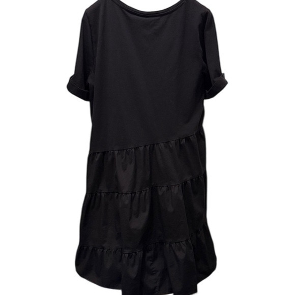 Chico's Tiered Asymmetrical Woman’s Dress Sz Large Black - Picture 8 of 8